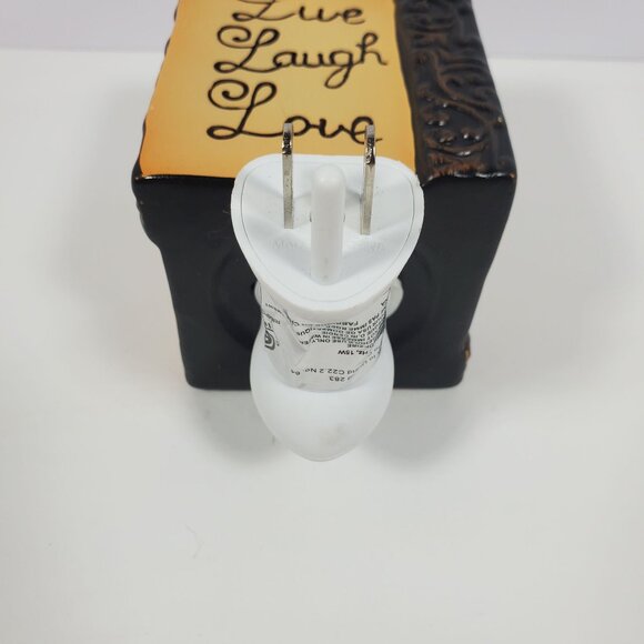 Scentsy Plug-In Wax Warmer Live Laugh Love Ceramic Beige Bronze Brown Tan - Picture 10 of 14